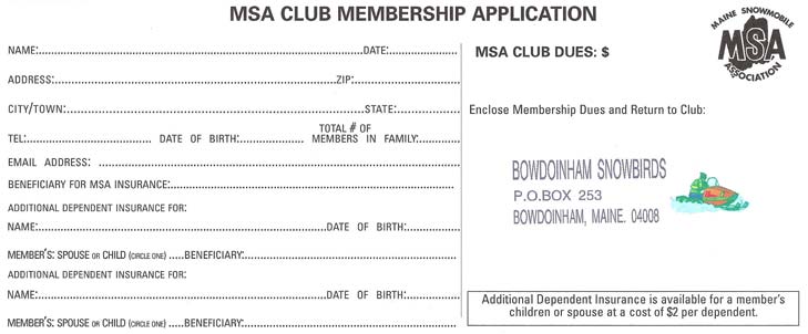 membership form